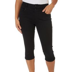D. Jeans Womens High Waisted Revycled Double Button Capris