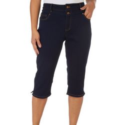 D. Jeans Womens High Waisted Recycled Two Button Capris