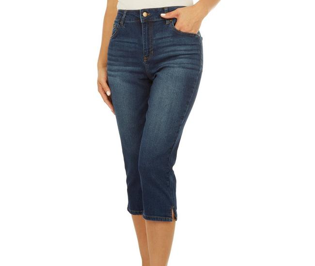 D. Jeans Plus 20 in. Hi-waist Stretch Denim Capris