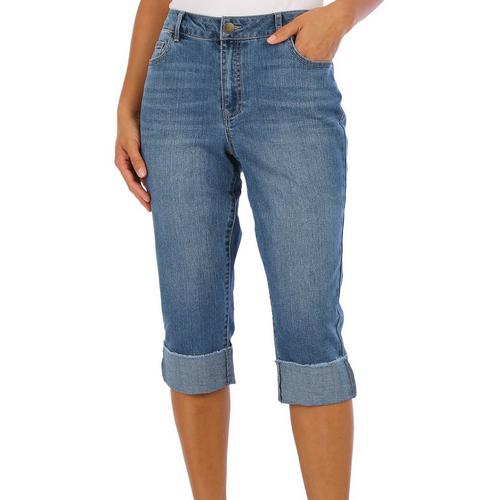 D. Jeans Womens 18 in. Wide Leg Roll