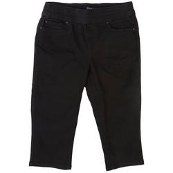 Womens Solid Pull-On Capris