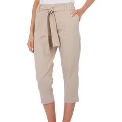 Fit Sight Womens 21in Solid Tie Front Capris
