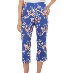 Counterparts Womens Floral Print 19 Pull-On Capris