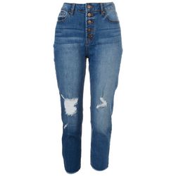 Sound Style Womens High Rise 5-Button Waist Jeans