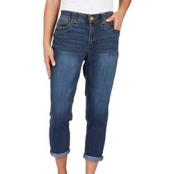 Womens Solid Ab-Tech 27 in. Ankle Jeans