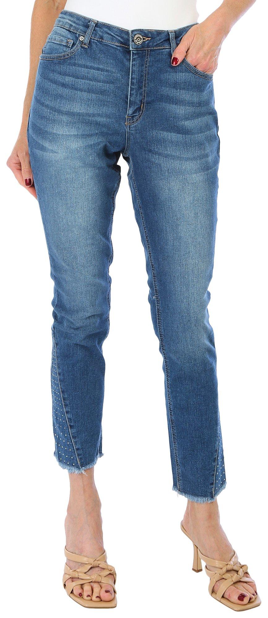 Womens Sequined Cut Off Jeans