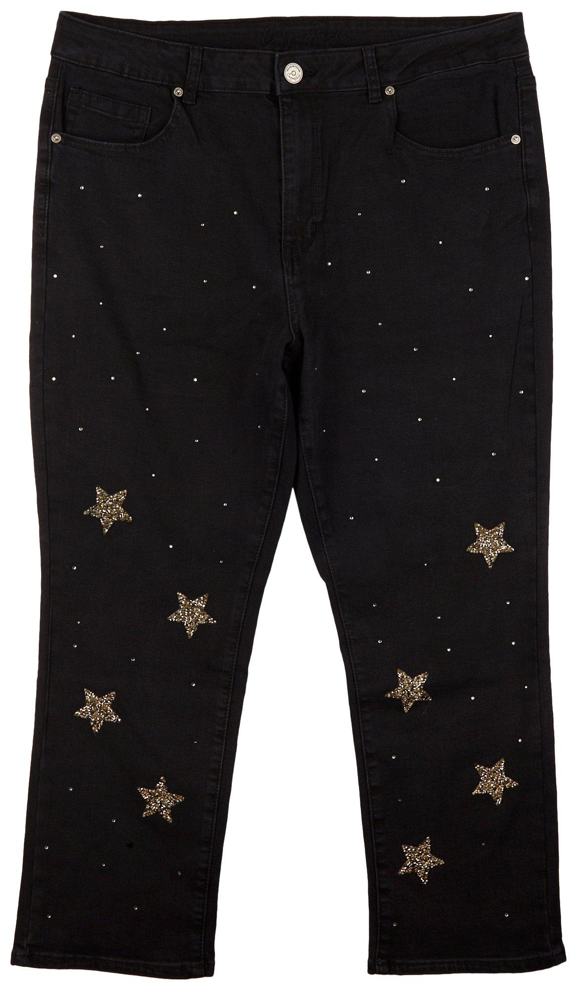 COPPERFLASH Womens Embellished Star Jeans