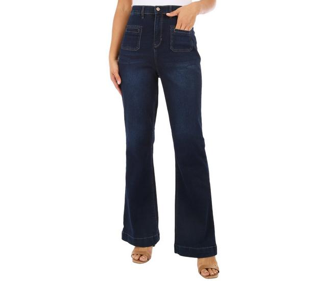 SOHO GLAM High Waisted Stretchy Elastic Bell Bottom Jeans Women Denim Pant  at  Women's Jeans store