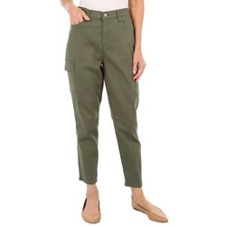 Womens Solid Cargo Pocket Pants