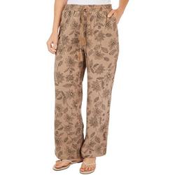 Womens Pull-On Leaf Gauze Relaxed Pant