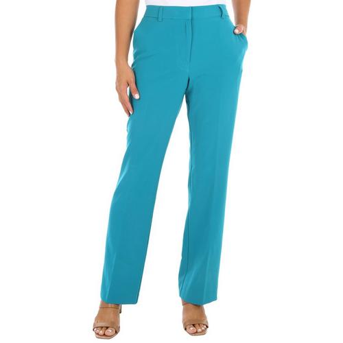 Blue Sol Womens Bootleg Solid Trouser Pants