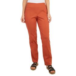 Womens 31 in. Slim Fit Solid Stretch Pants