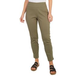 Cooper & Ella Womens Solid 28 in. Pull On Stretch Pants