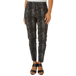Cooper & Ella Womens 28 in. Pull On Snakeskin Stretch Pants