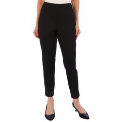 Womens 28 in. Solid Straight Leg Pintuck Pants