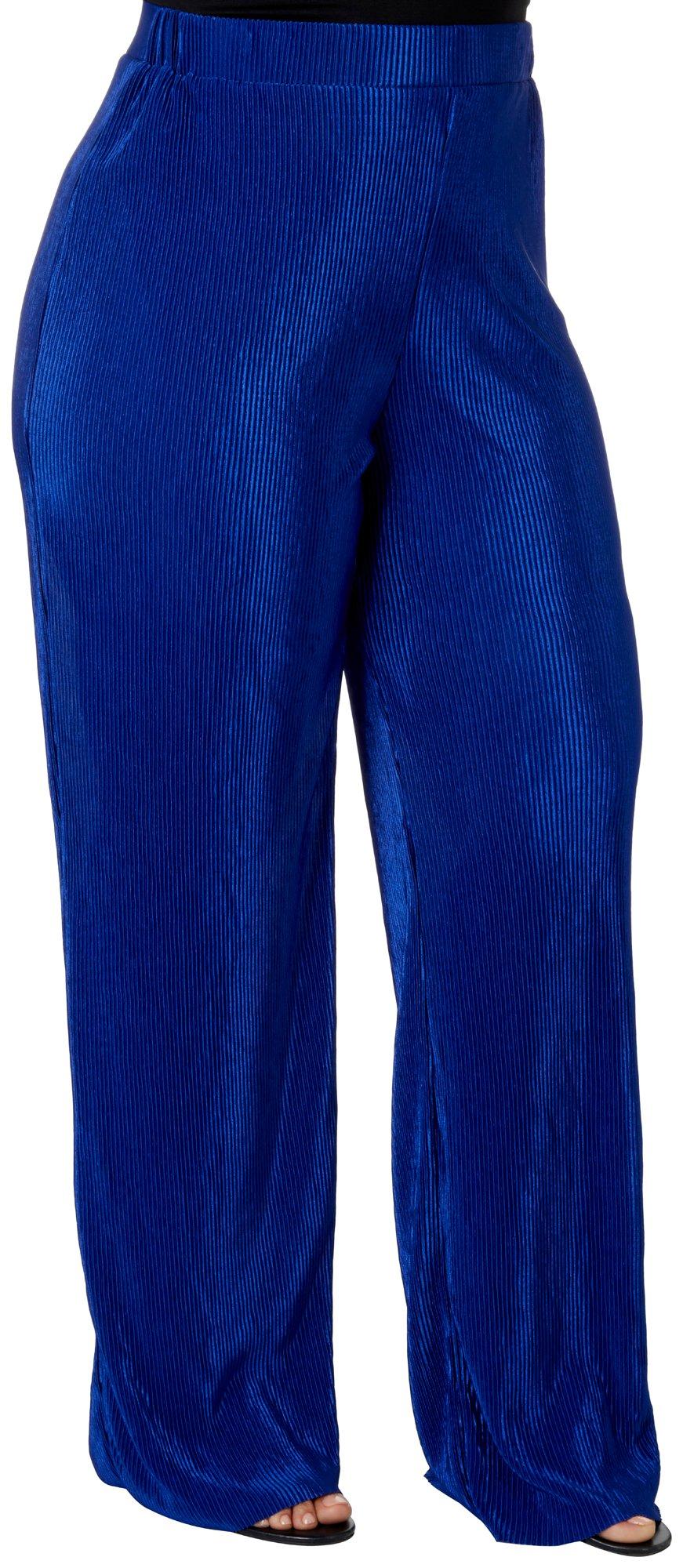 Womens Solid Accordion Pants