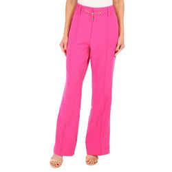 Blue Sol Womens Solid Front Seam Wide Leg Pants