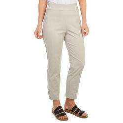 Counterparts Womens 27 in. Covered Button Pull On Pants