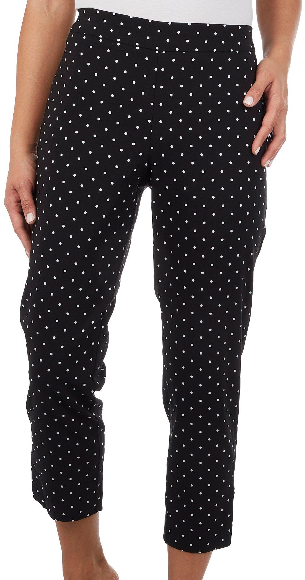 Womens 26in Polka Dot Ankle Pants