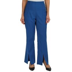 Womens 30 in. Solid Split Front Pants