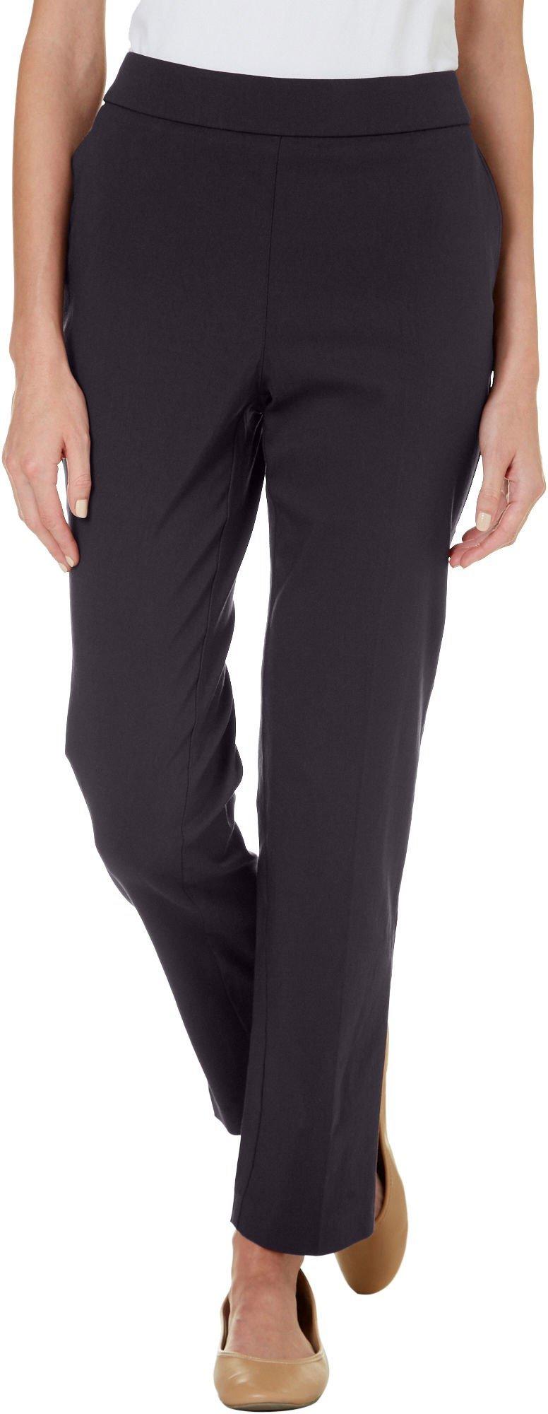 Coral Bay Womans 30 in. Solid Tummy Control Pocket Pant