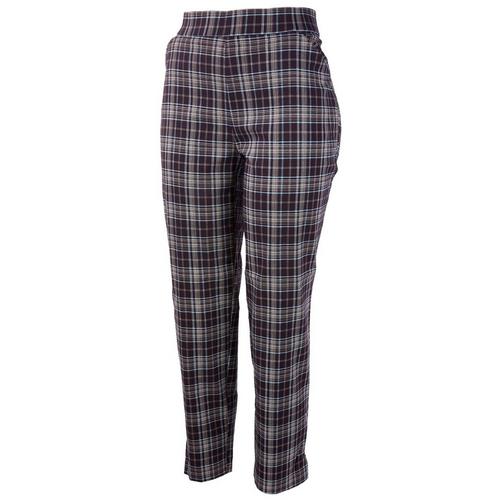 Counterparts Womens 27 in. Plaid Pull On Pocket
