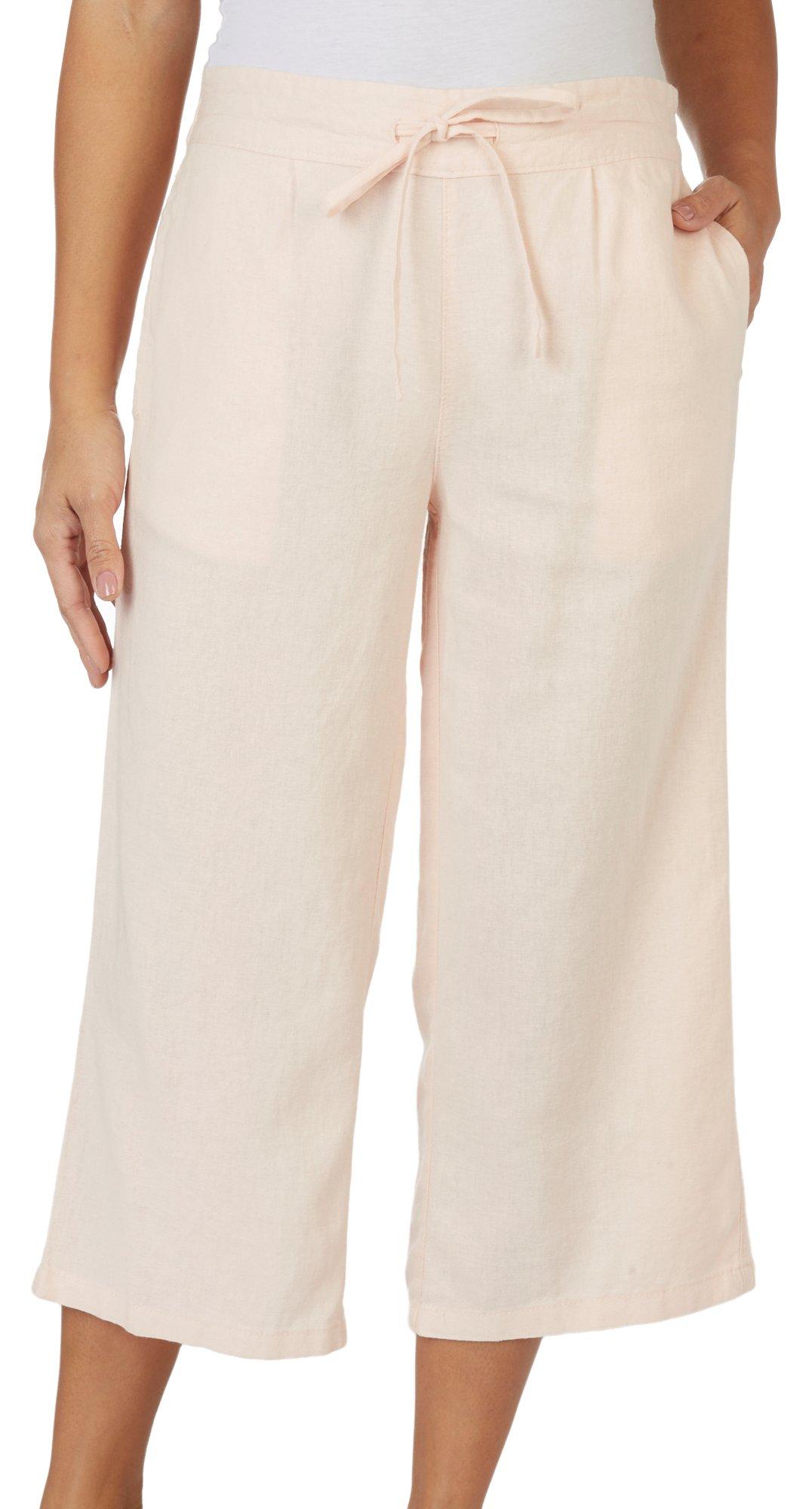 Per Se Womens Solid Pull On Drawstring Linen Pants | Bealls Florida