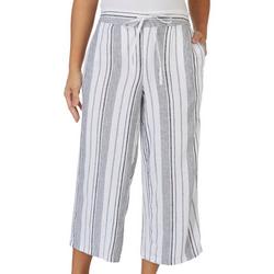Womens Thin Stripes  Linen Pants
