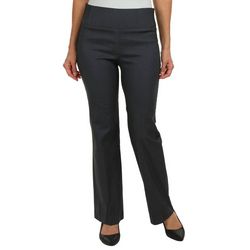 DFA Womens 31 in. Solid Flare Leg Pants