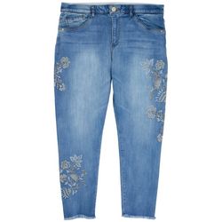 Democracy Embroidered Womens 26 in. Slimming Jeans