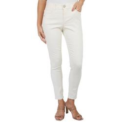 Womens 27 in. Solid Ab-Tech Ankle Jeans