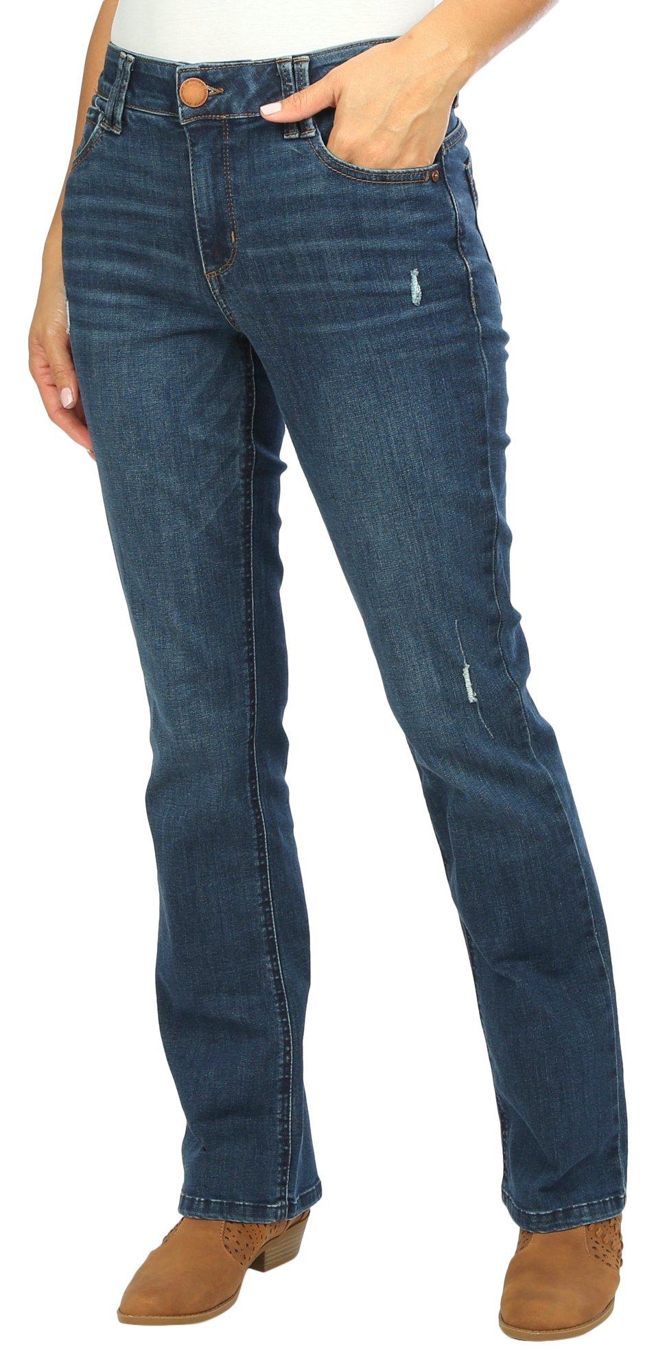 Earl Jeans Embellished Pockets Medium Wash Straight Leg Stretch