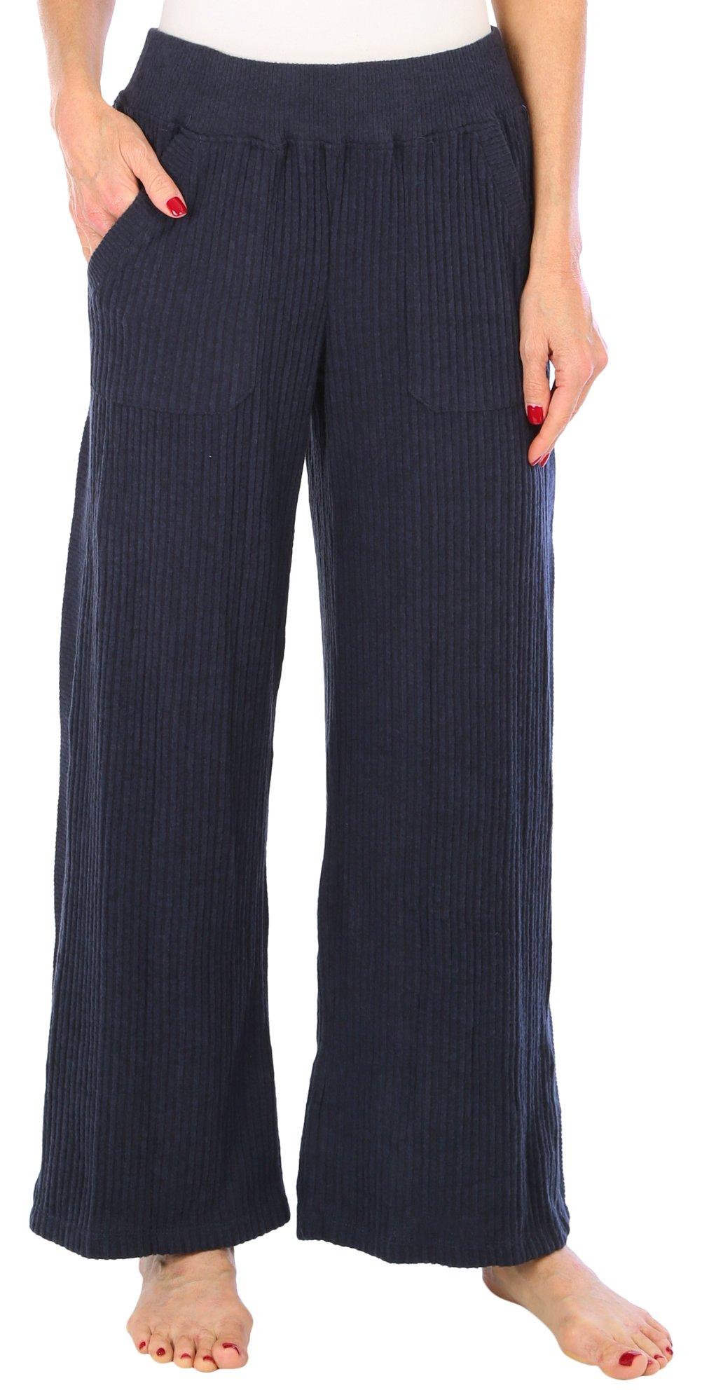 Womens Solid Hi-Rise Mitred Waistband Pant