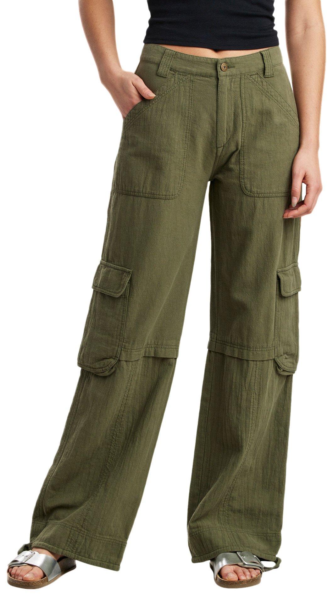 Supplies by Unionbay Women's Solid Wide Leg Cargo Pants