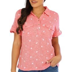 Coral Bay Womens Space Dye Short Sleeve Polo