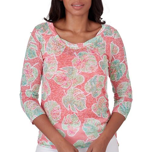 Hearts of Palm Womens 3/4 Sleeve Tie Side