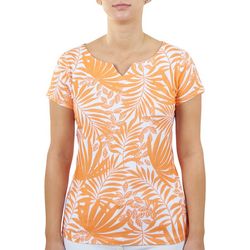 Hearts of Palm Womens Summer Vacay Split Neck Top