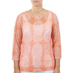 Hearts of Palm Womens Pineapple Layer Top