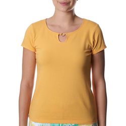 Hearts of Palm Womens Ring Neck Short Sleeve Top