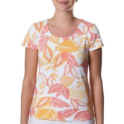 Hearts of Palm Womens Tropical Short Sleeve Top