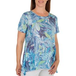 Ruby Road Womens Floral Short Sleeve Top