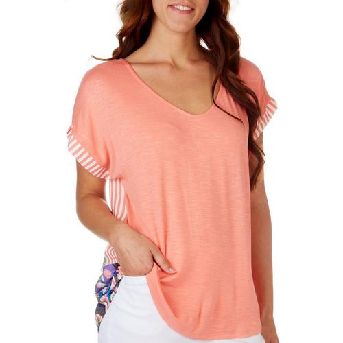Coral Bay Womens Artistic Short Sleeve Top