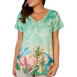 Coral Bay Womens Short Sleeve Tropical Sanctuary Top