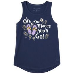 Life Is Good Womens Oh Thw Places You'll Go  Tank Top