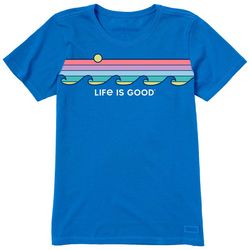 Life Is Good Womens Retro Wave T-Shirt