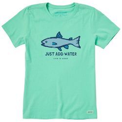 Life Is Good Womens Just Add Water Short Sleeve Top