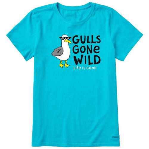 Life Is Good Womens Gulls Gone Wild T-Shirt