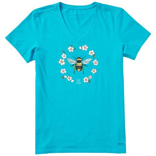 Life Is Good Womens Bee V-Neck T-Shirt