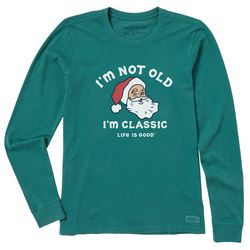 Womens I'm Not Old I'm Classic Santa Long Sleeve Tee