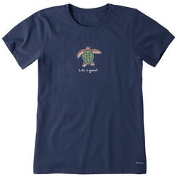 Life Is Good Womens Turtle T-Shirt